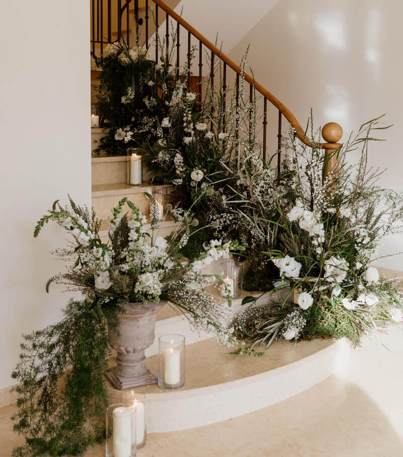 escaliers decoration mariage