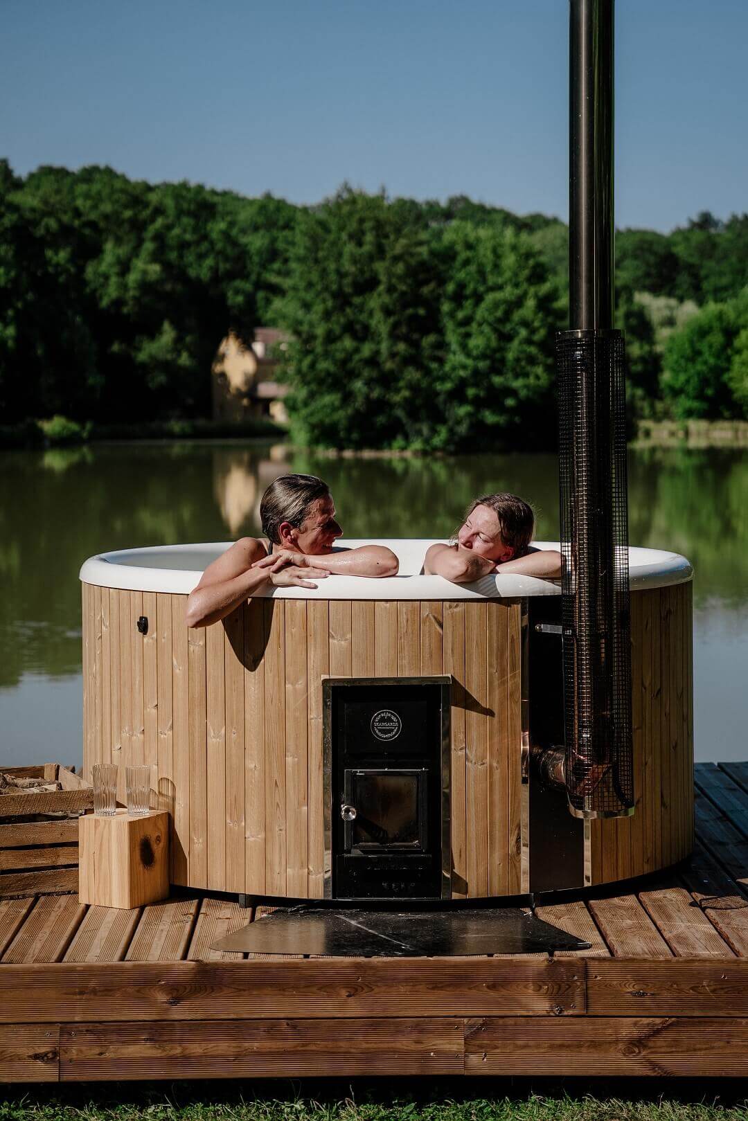 bain nordique bord de lac detente