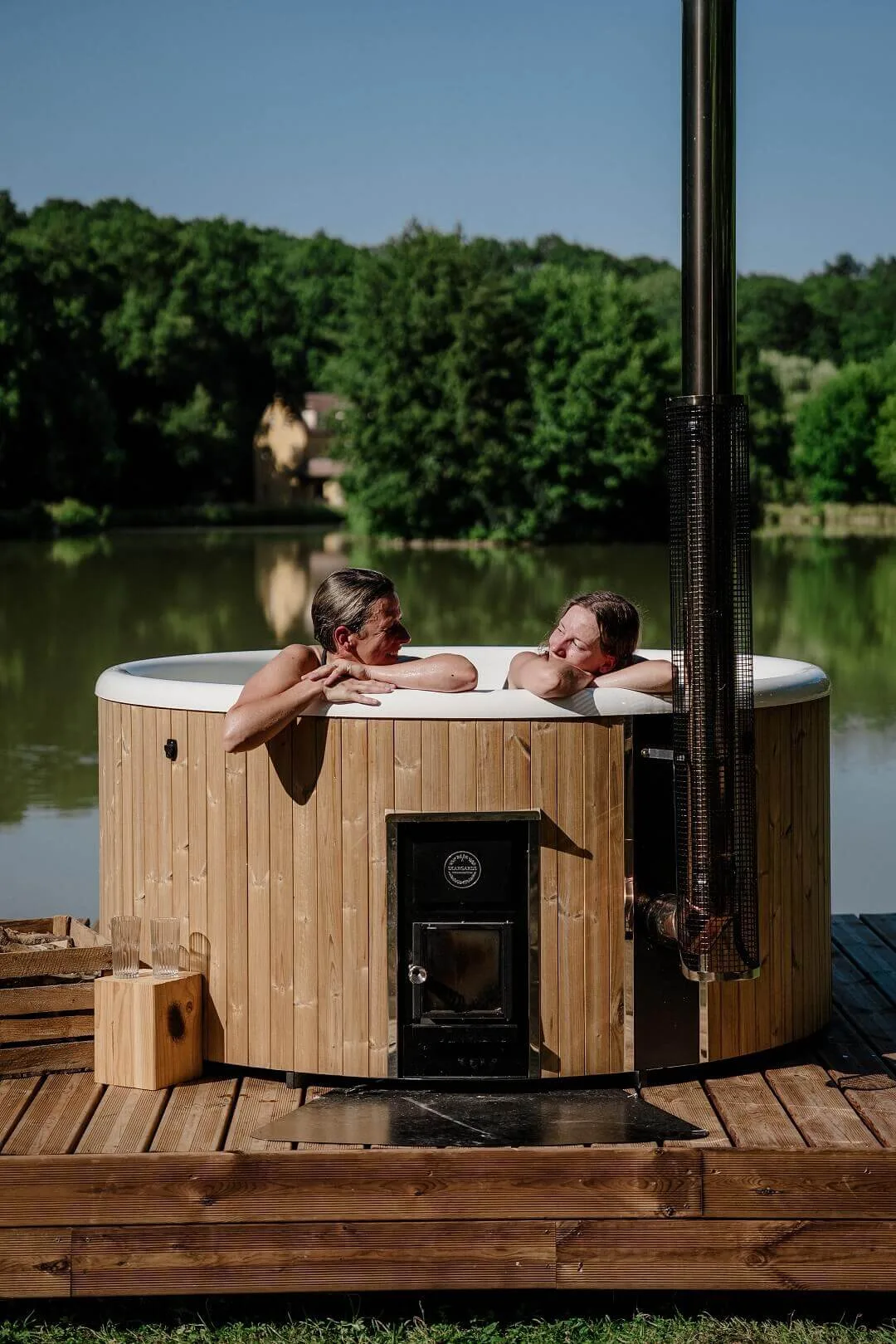 bain nordique bord de lac detente