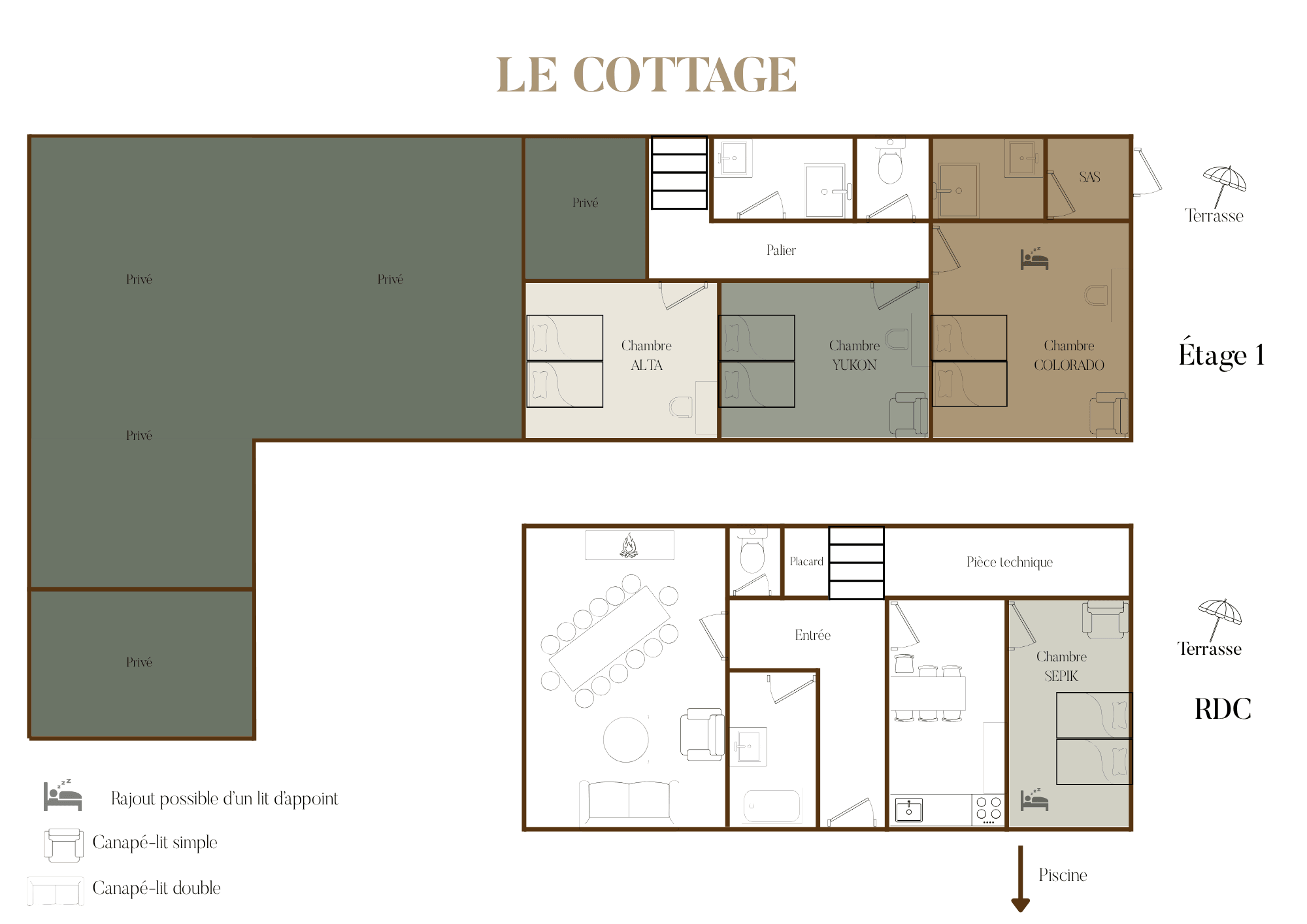 cottage indep. plan du domaine thironne