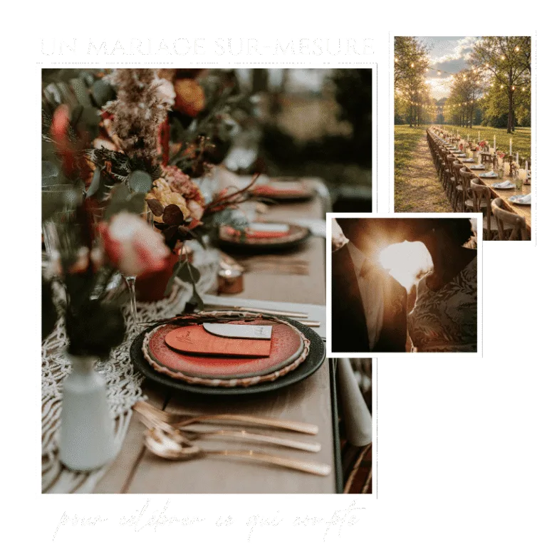 mariage table exterieure domaine