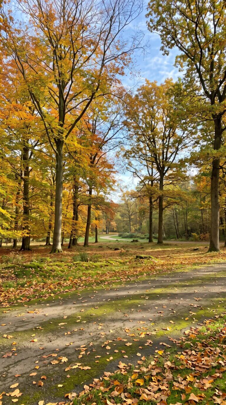 Le parc du Domaine de Thironne en automne